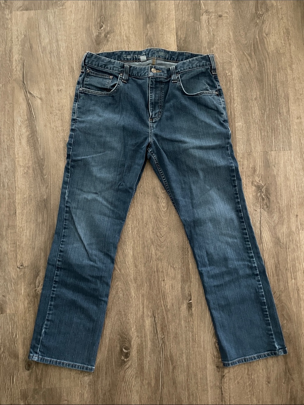 Carhartt Rugged Flex Men's Blue Straight-Leg Jeans 36x30